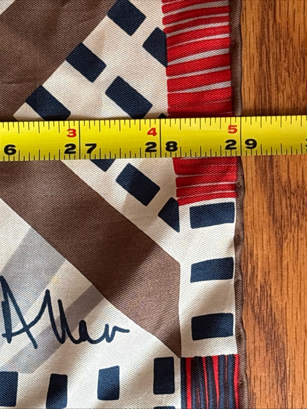 Richard Allen Over-sized Geometric Print Silk Blend Scarf Bold Neck Accessory - Picture 5 of 7